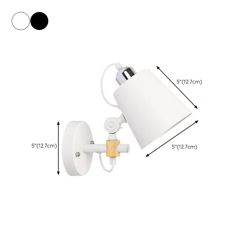 Industrial Style Wall Lamp Empire Shade Metal 1 Light Sconces for Bedroom