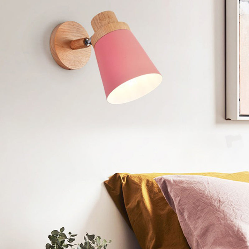Macaron Empire Shade Wall Sconce Metal 1 Light Sconces for Bedroom