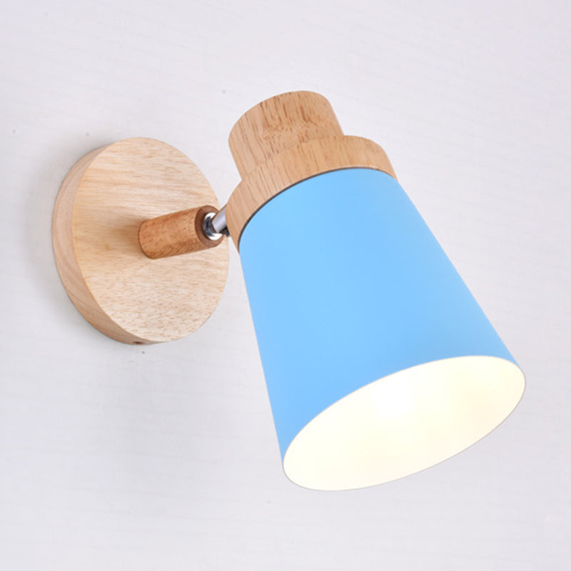 Macaron Empire Shade Wall Sconce Metal 1 Light Sconces for Bedroom