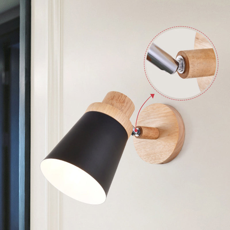 Macaron Empire Shade Wall Sconce Metal 1 Light Sconces for Bedroom