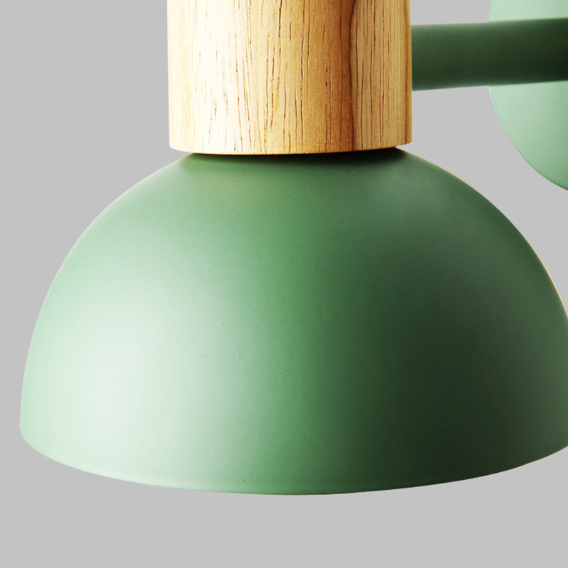 Macaron Dome Shade Wall Sconce Metal 1 Light Sconces for Bedroom