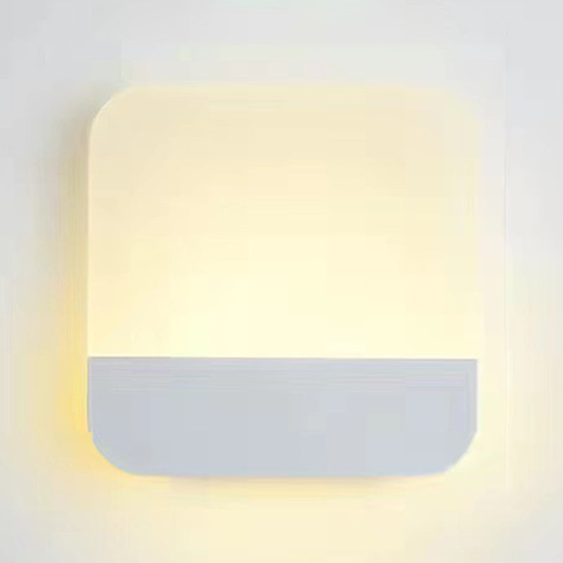 1 Light Geometric Flush Mount Wall Sconce Contemporary Metal Wall Light Sconces