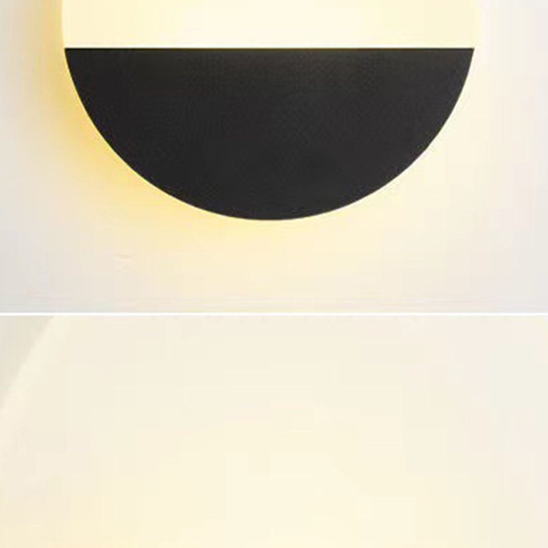 1 Light Geometric Flush Mount Wall Sconce Contemporary Metal Wall Light Sconces