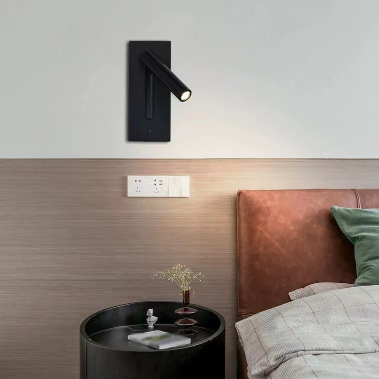 Modern Style Rectangle Shape Wall Lamp Metal 1 Light Sconces for Bedroom