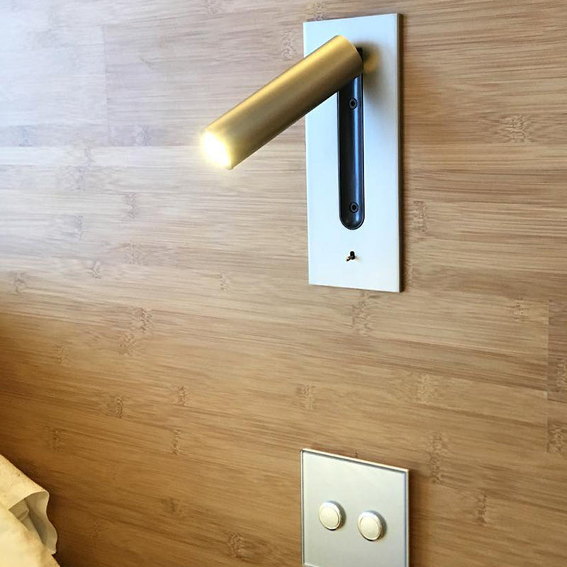 Modern Style Rectangle Shape Wall Lamp Metal 1 Light Sconces for Bedroom