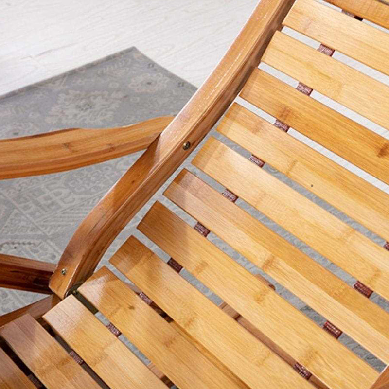 Brown Modern Rocker Chair Wood Reclining Rocking Chair with Tufted