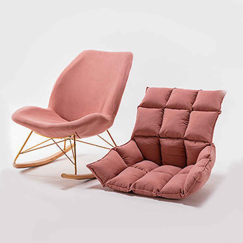 Modern Removable Cushions Rocking Chair Velvet Rocker Chair for Living Room