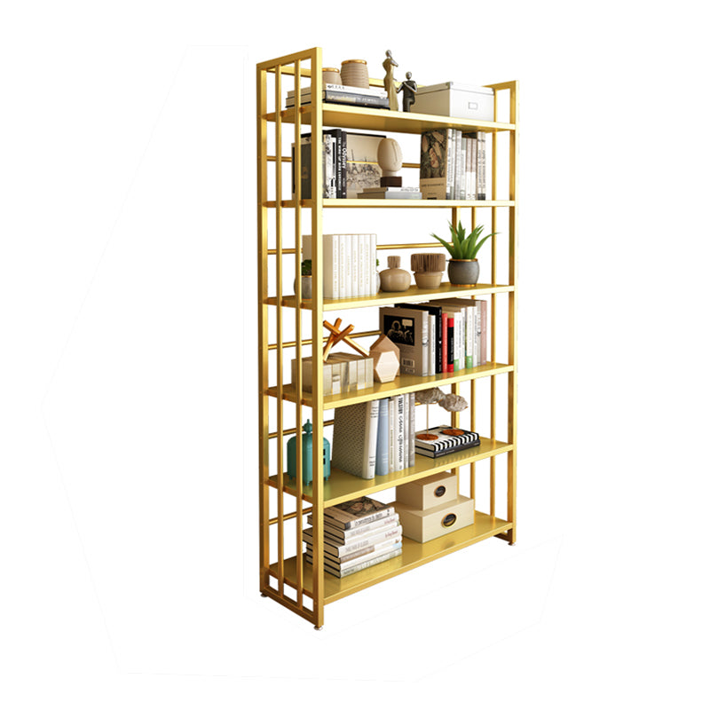 Metal Bookcase Modern Etagere Bookshelf with Open Back 70" H X 19.7" W