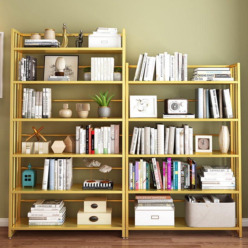 Metal Bookcase Modern Etagere Bookshelf with Open Back 70" H X 19.7" W