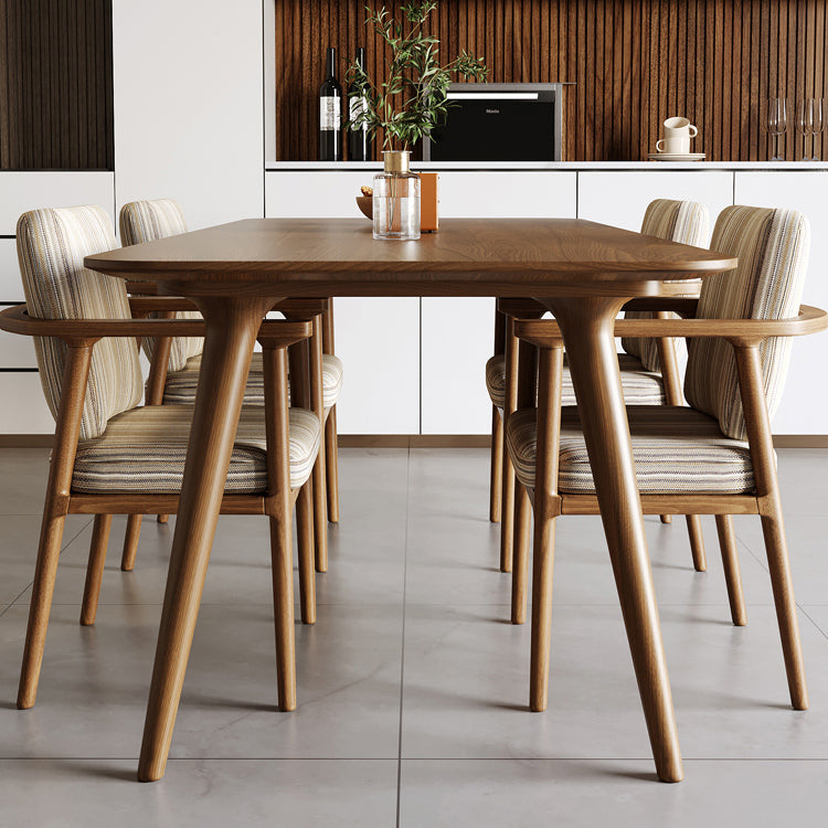 Medieval Modern Ash Wood Table Rectangle Table with 4 Legs for Home