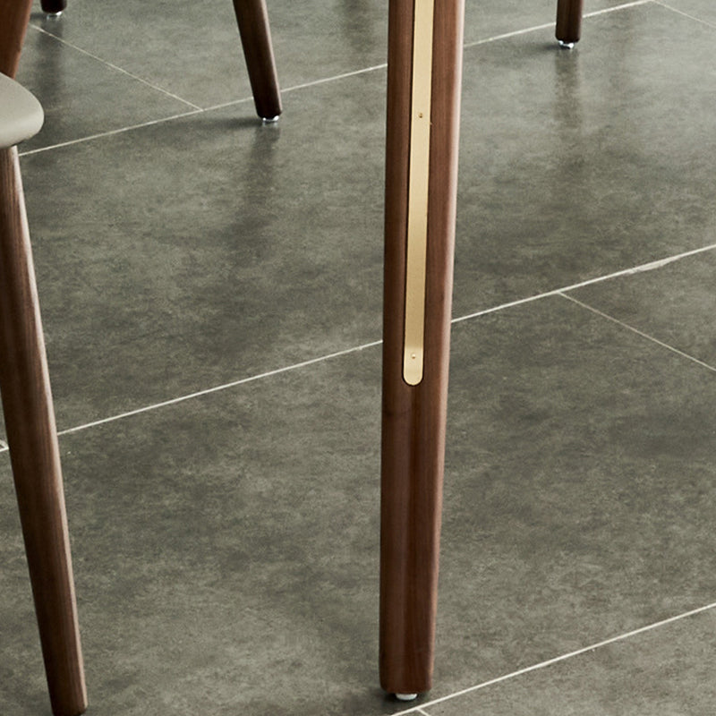 Modern Dining Round Table Sintered Stone Table with 4 Legs for Home