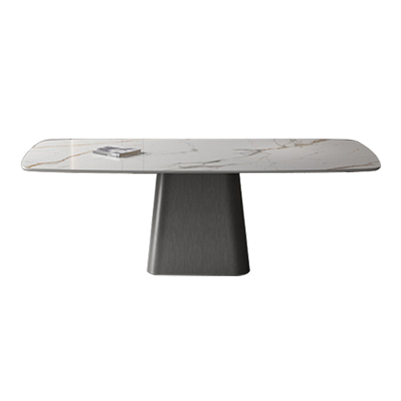 Modern Dining Rectangle Table Sintered Stone Table with Metal Leg for Home