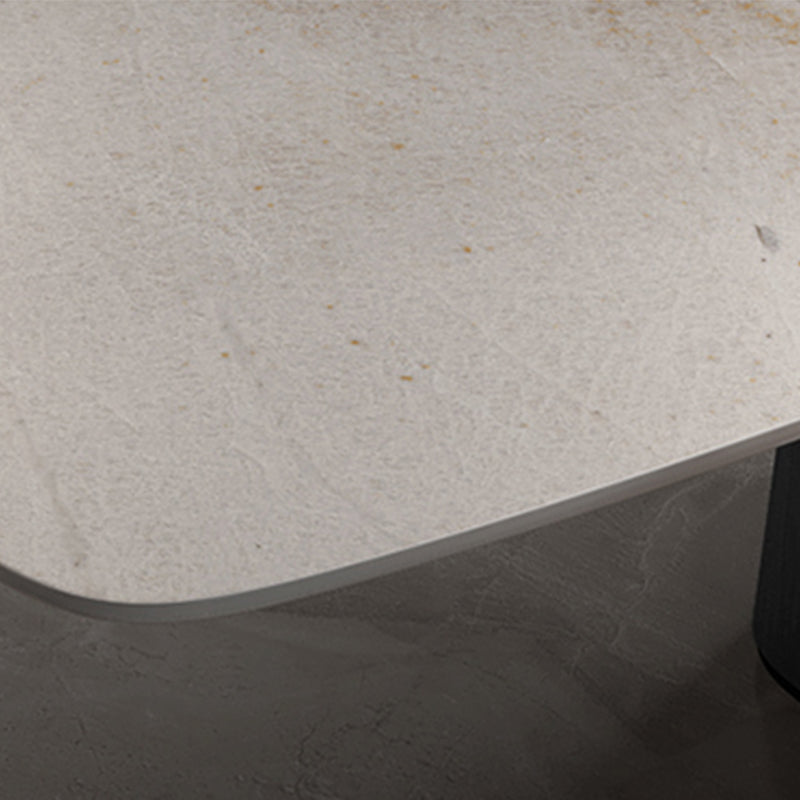Modern Dining Rectangle Table Sintered Stone Table with Metal Leg for Home