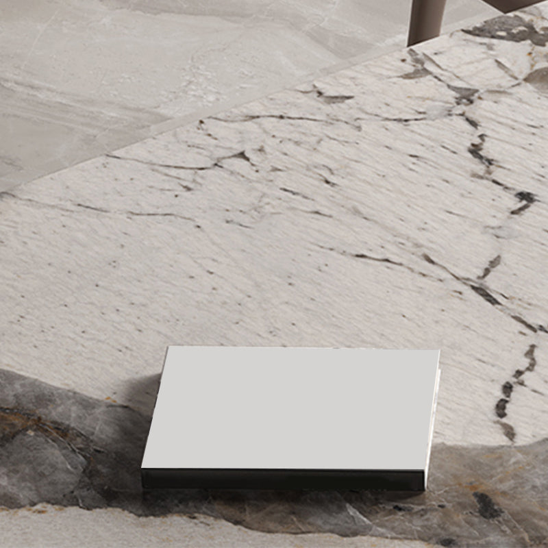 Modern Dining Rectangle Table Sintered Stone Table with Metal Leg for Home