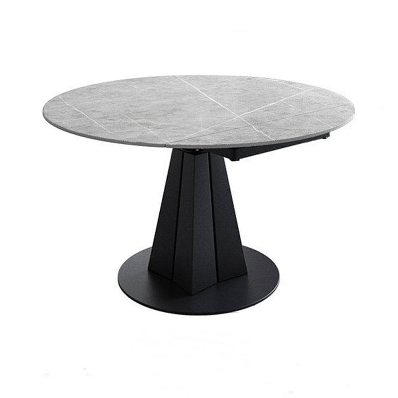 Modern Sintered Stone Table Dining Round Table with Metal Legs for Home Use