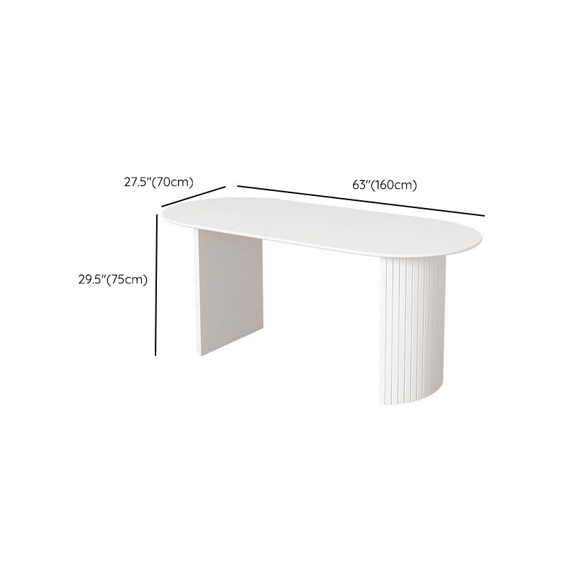 Modern Style Dining Table Double Pedestal Table for Dining Room