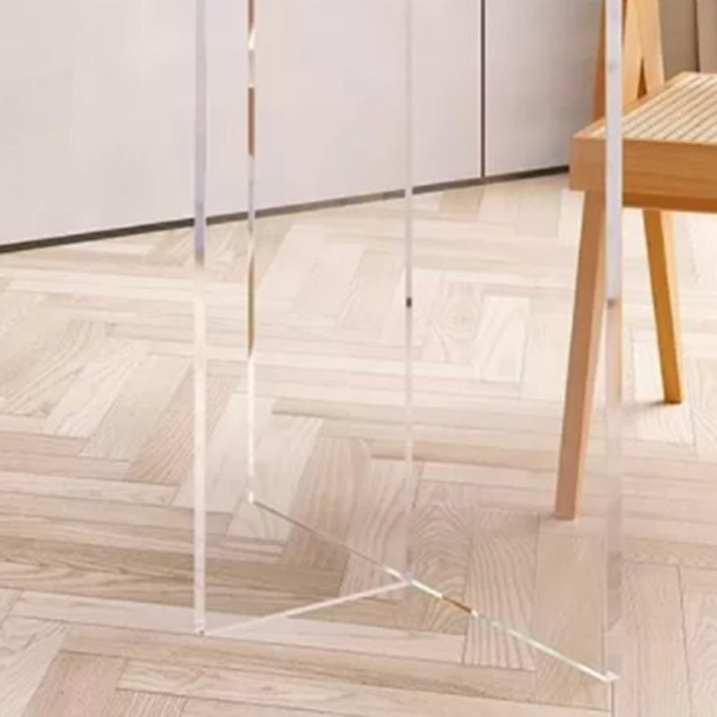 Rectangle Double Pedestal Dining Table Modern Wood Table for Kitchen Dining Room