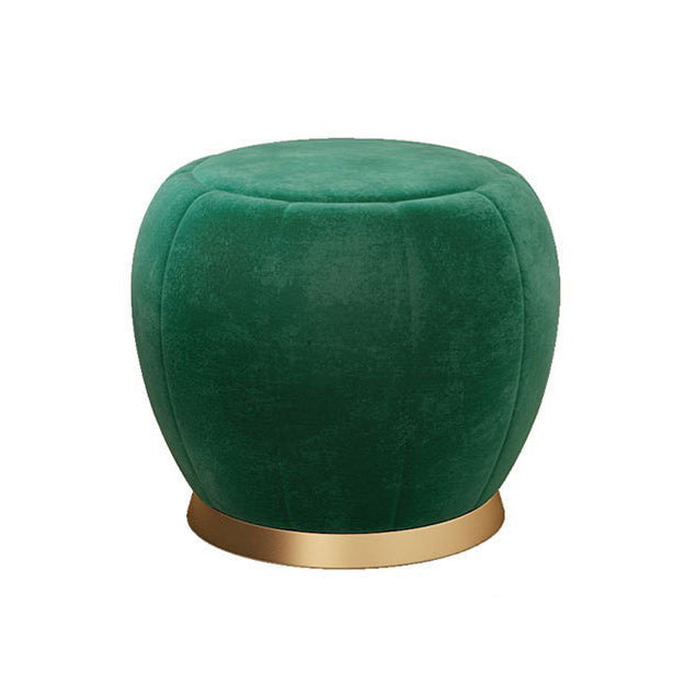 Glam Style 1- Drawer Wood Makeup Table Vanity Stool in Green