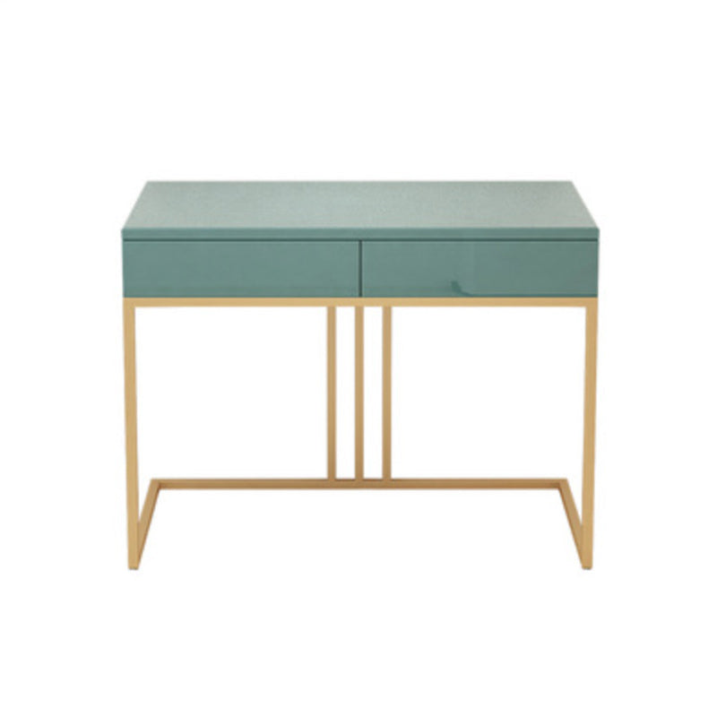 Glam 29.52" Height Green Wood Vanity Makeup Vanity with Drawers