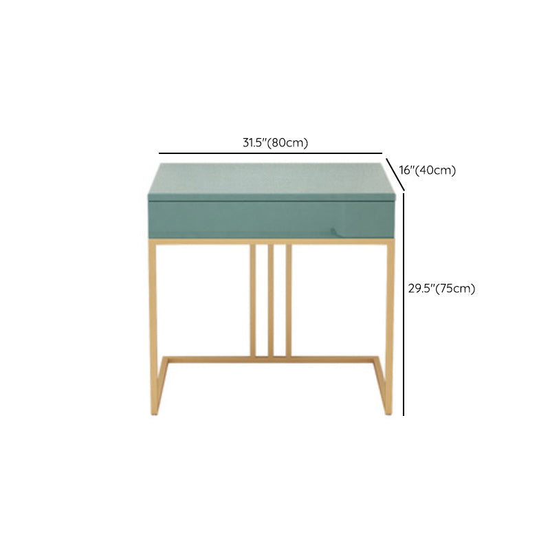 Glam 29.52" Height Green Wood Vanity Makeup Vanity with Drawers