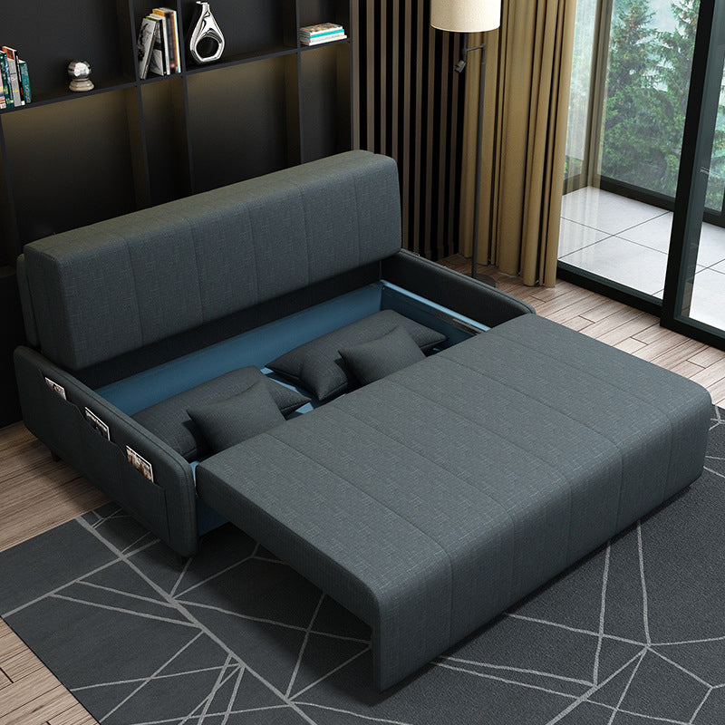 Pillow Included Convertible Sofa Armless Foldable Futon Sofa Bed