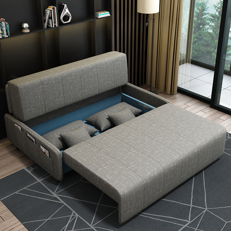 Pillow Included Convertible Sofa Armless Foldable Futon Sofa Bed