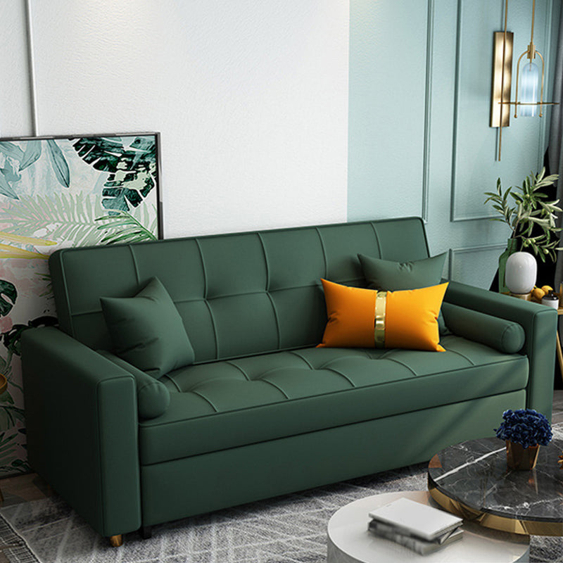 Pillow Included Convertible Sofa Foldable Upholstered Futon Sofa Bed