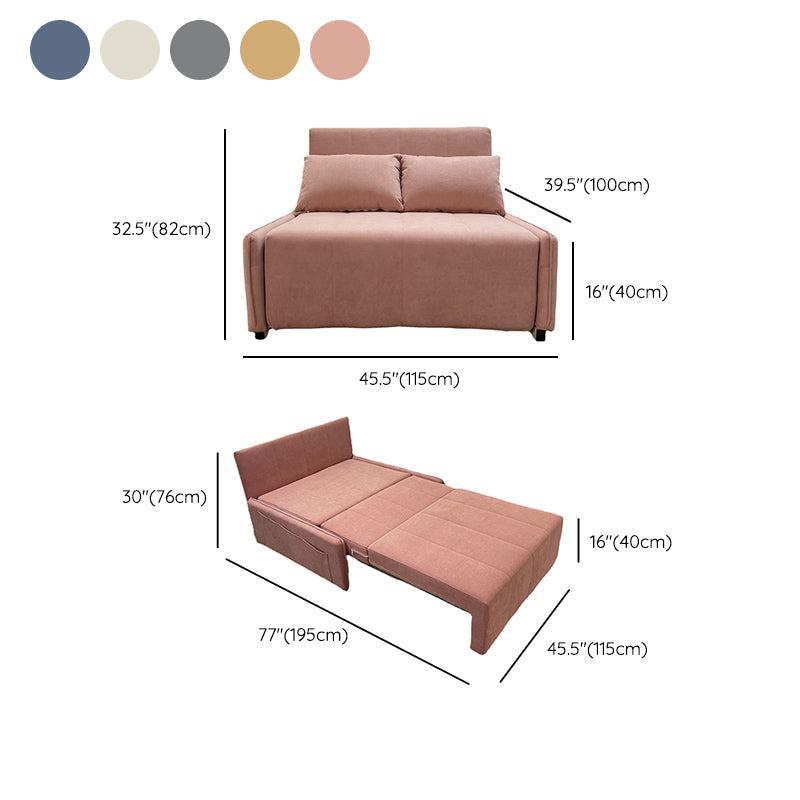 Pillow Included Convertible Sofa Foldable Futon Sofa Bed with Storage