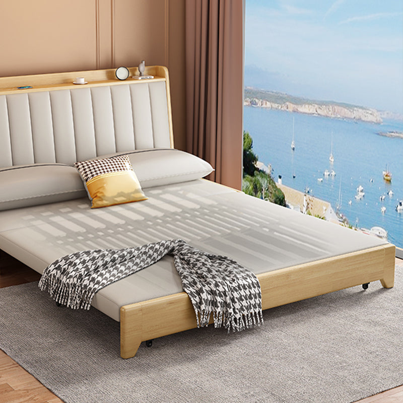 Wood Convertible Sofa Pillow Included Foldable Futon Sofa Bed