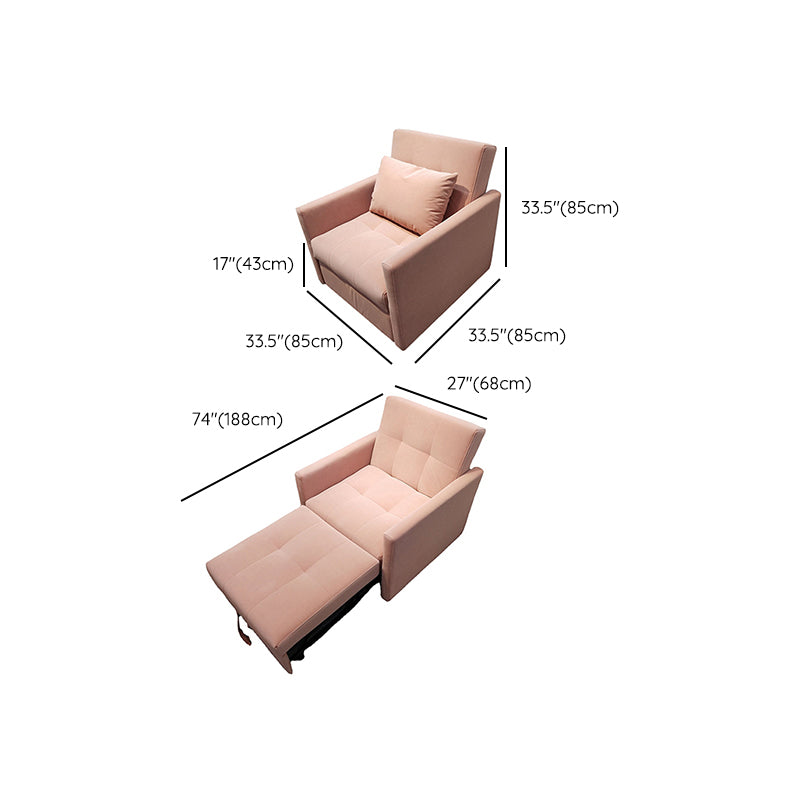 Recessed Arms Futon Sofa Bed Pillow Included Cushion Back Sleeper Sofa