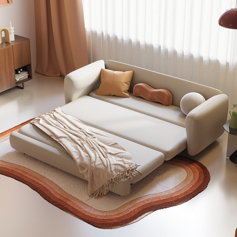 Recessed Arms Futon Sofa Bed Cushion Back Pillow Included Sleeper Sofa