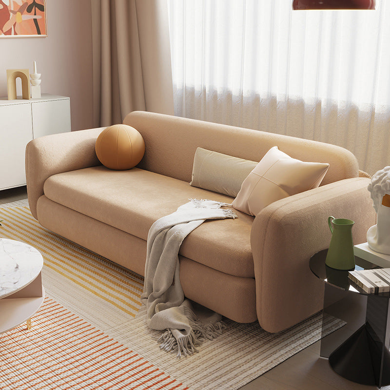 Recessed Arms Futon Sofa Bed Cushion Back Pillow Included Sleeper Sofa