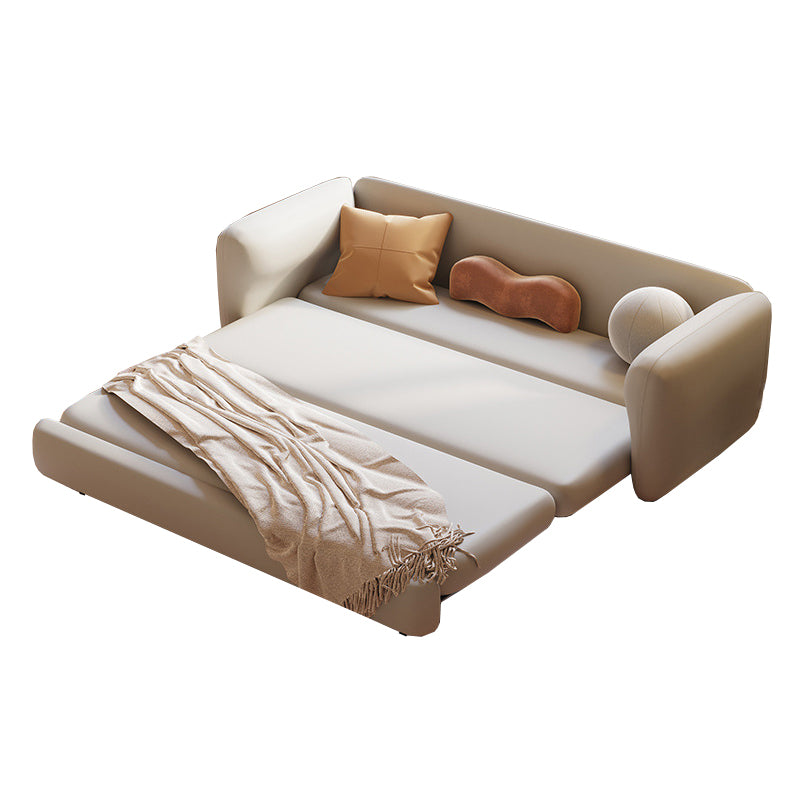 Recessed Arms Futon Sofa Bed Cushion Back Pillow Included Sleeper Sofa