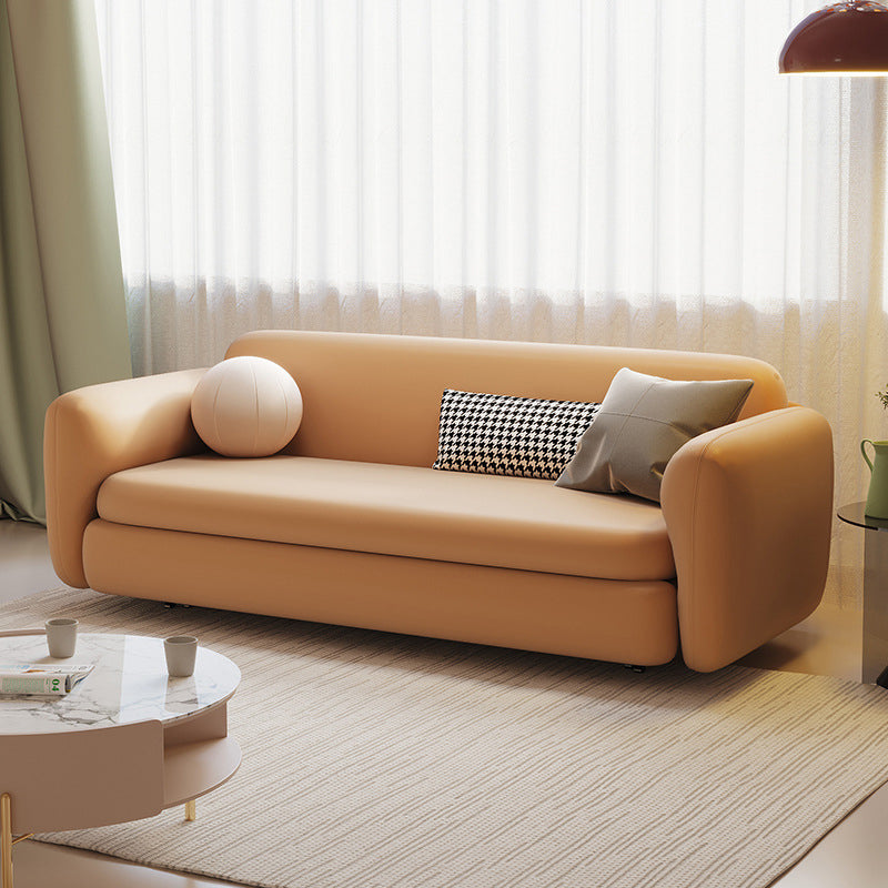 Recessed Arms Futon Sofa Bed Cushion Back Pillow Included Sleeper Sofa