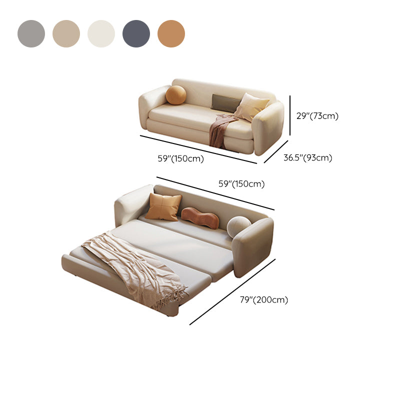 Recessed Arms Futon Sofa Bed Cushion Back Pillow Included Sleeper Sofa