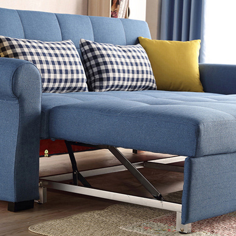 Cushion Back Futon Sofa Bed Pillow Included Flared Arms Sleeper Sofa