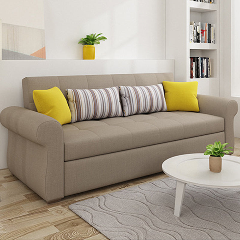 Cushion Back Futon Sofa Bed Pillow Included Flared Arms Sleeper Sofa