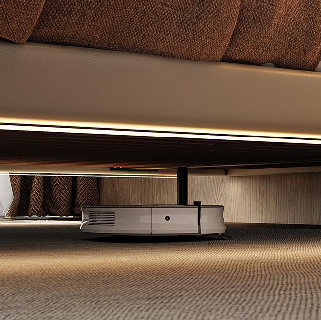 Beige Platform Bed Contemporary Platform Bed Frame Wood and Upholstered