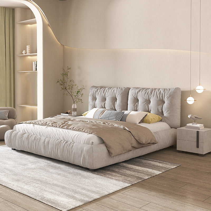 Modern Bed Frame Foam Standard Bed with Upholstered Headboard