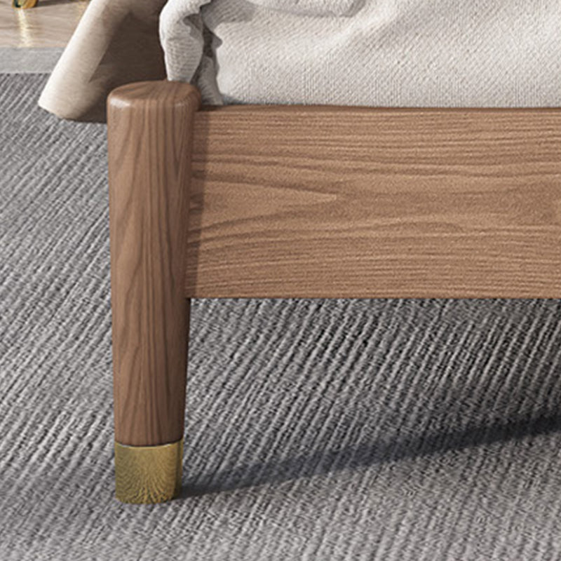 Solid Color Rectangular Panel Bed Panel Ash Standard Bed with Headboard