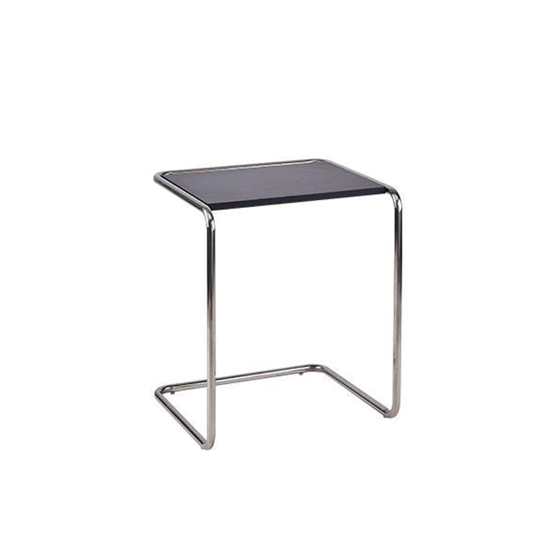 Modernistic Corner Table Wooden Rectangular Top C Base Side Table