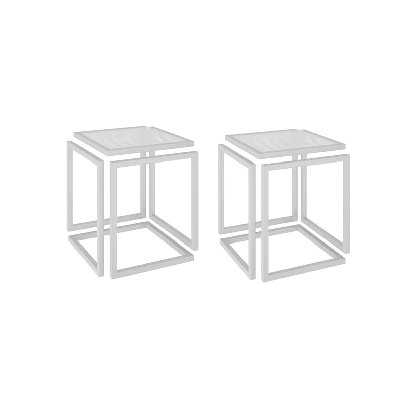 17.72" Tall Contemporary Side End Table Metal Frame Sofa Side Accent Table