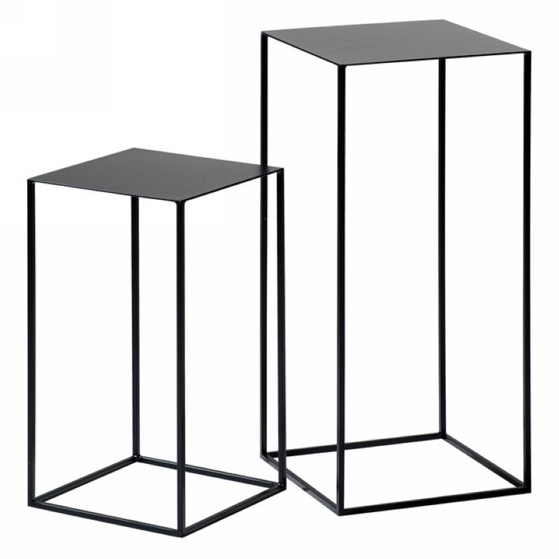 Medieval Modern Side Table Square Metal Table Frame Base Design
