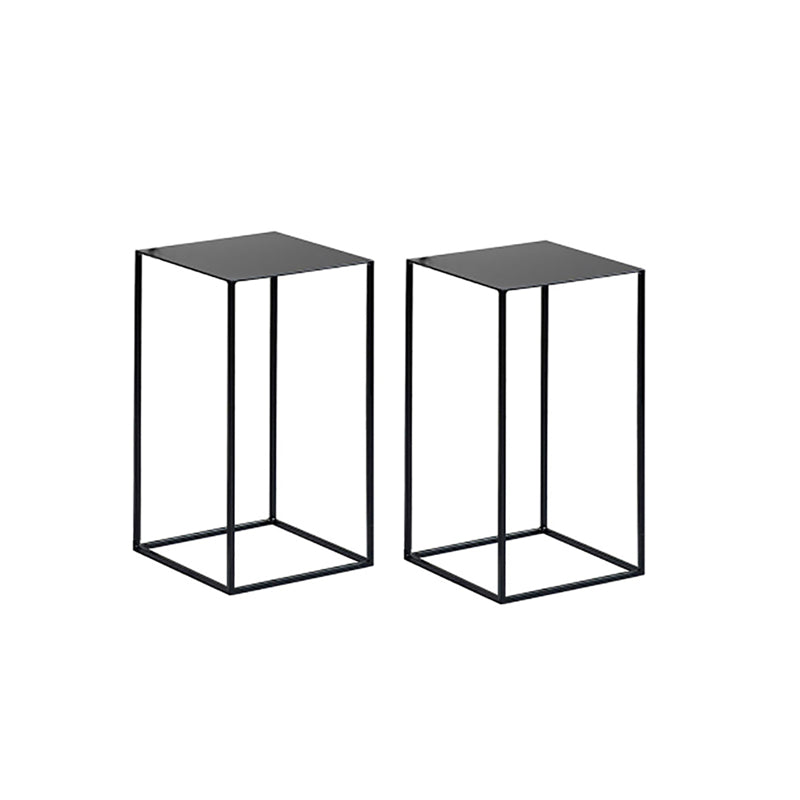 Medieval Modern Side Table Square Metal Table Frame Base Design