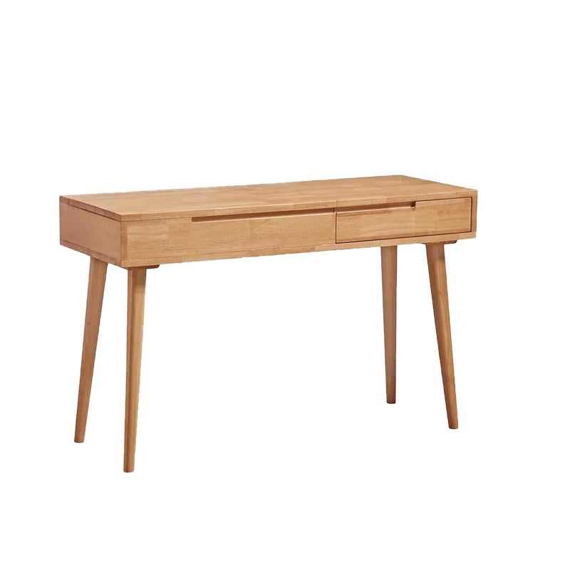 Scandinavian Rubberwood Vanity Flip Single Mirror Jewelry Vanity Desk