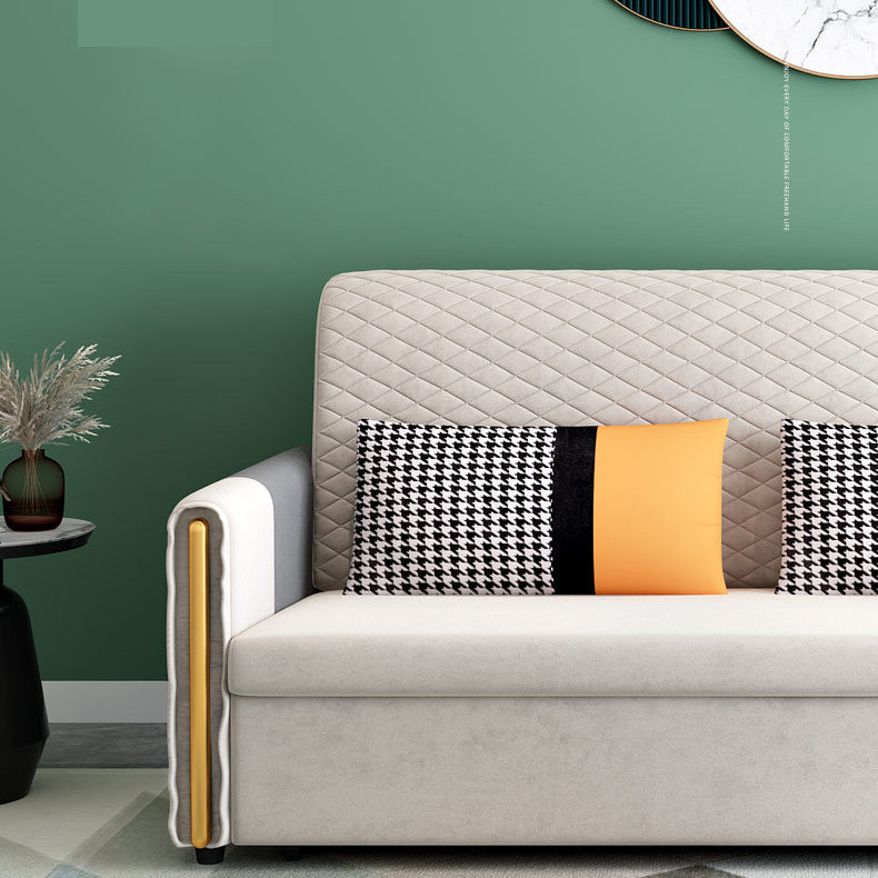 Light Gray Sleeper Sofa Modern Style Sofa Bed with Upholstered