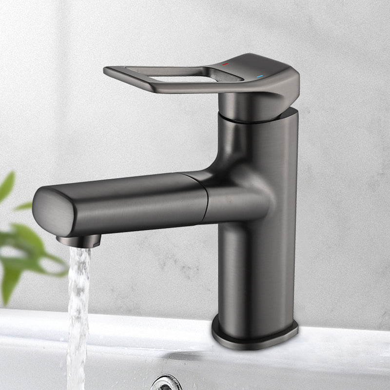 Contemporary Vessel Faucet Copper Single Handle Low Arc Vessel Faucet for Bathroom