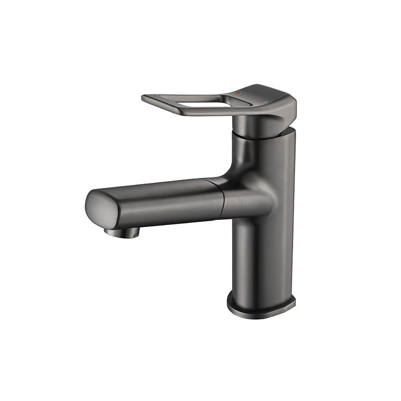 Contemporary Vessel Faucet Copper Single Handle Low Arc Vessel Faucet for Bathroom