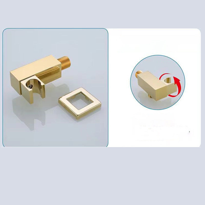 Modern Brass Faucet Swivel 1-Handle and 4-Hole Wall Mounted Tub Spout Trim