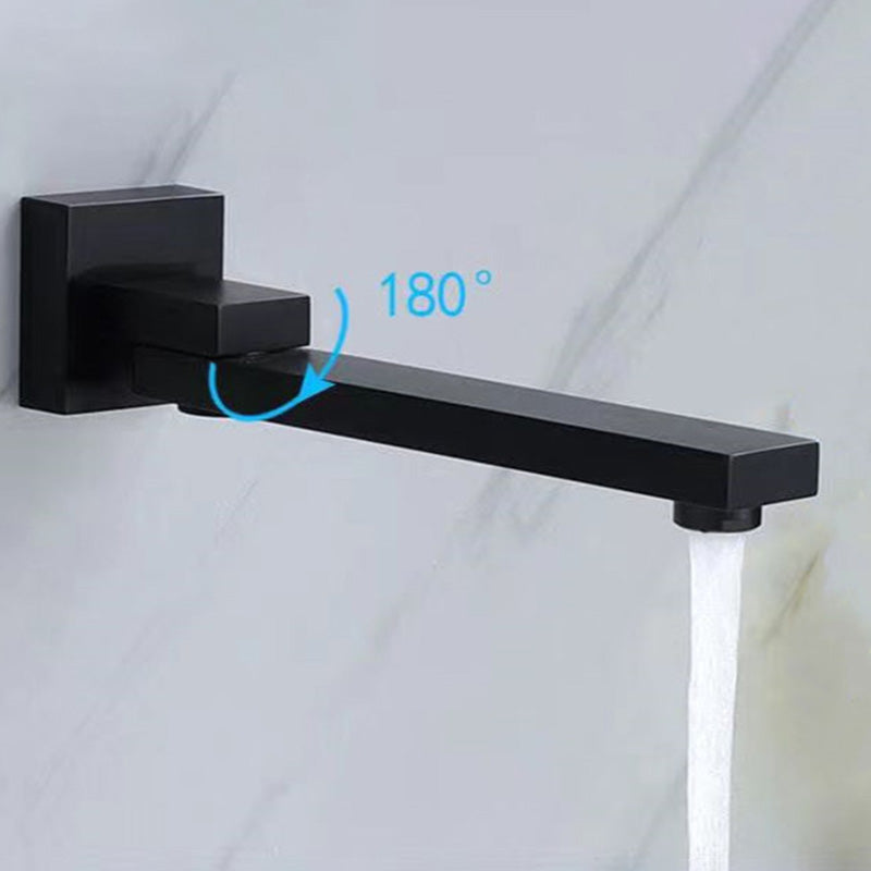 Modern Brass Faucet Swivel 1-Handle and 4-Hole Wall Mounted Tub Spout Trim